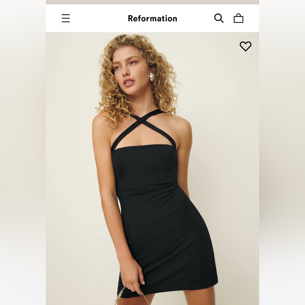Reformation Black Mini Dress